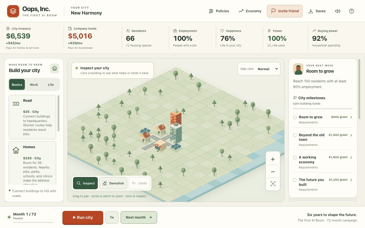 An isometric city in Your AI Startup Ate the Economy
